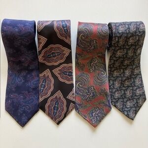 Paisley Silk Ties Lot of 4